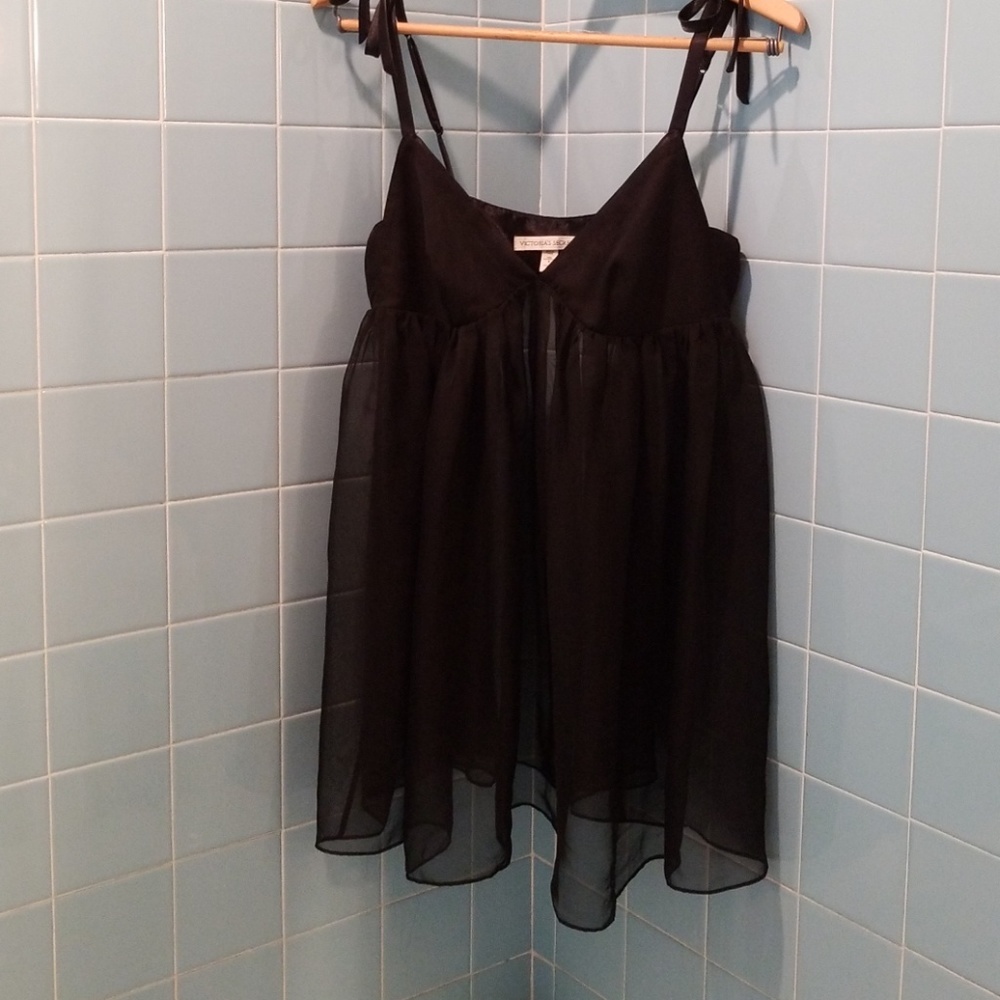Victoria secrets black sheer babydoll nightie